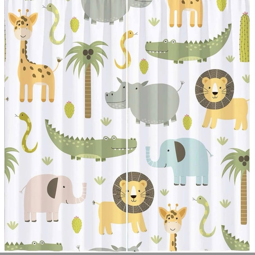 Jungle Safari Kids Curtains Set 52 x 84”
